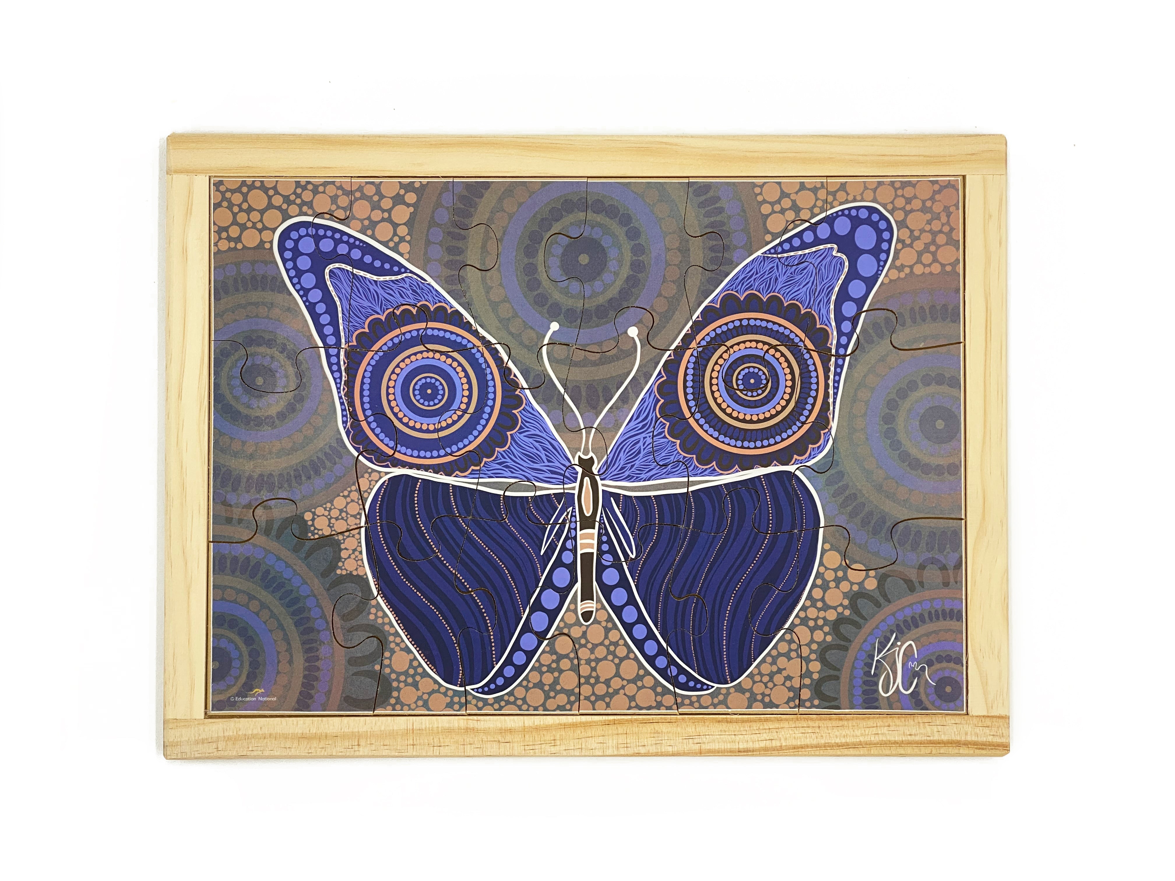 Aboriginal Art Butterfly Dreaming Puzzle