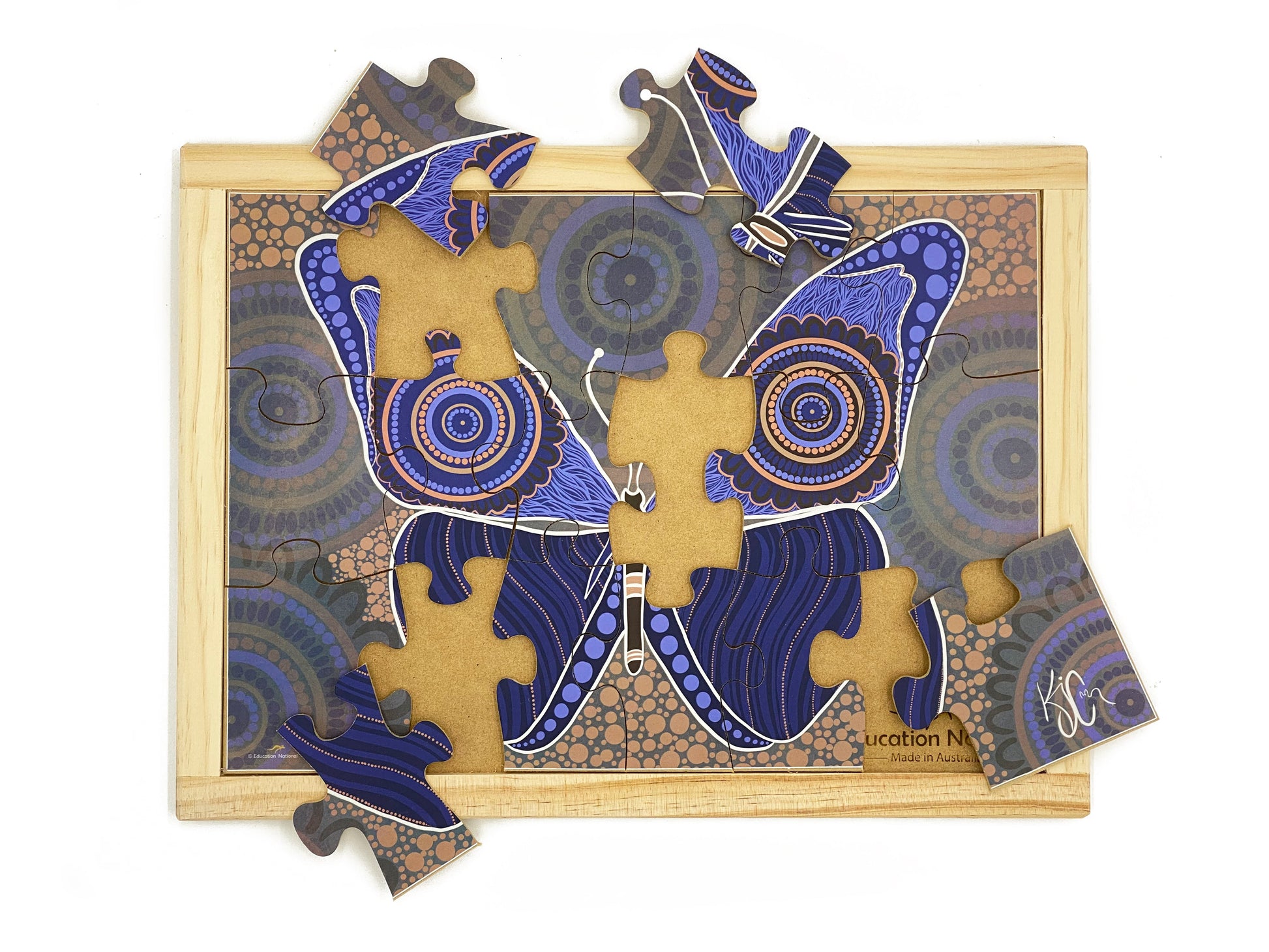 Aboriginal Art Butterfly Dreaming Puzzle