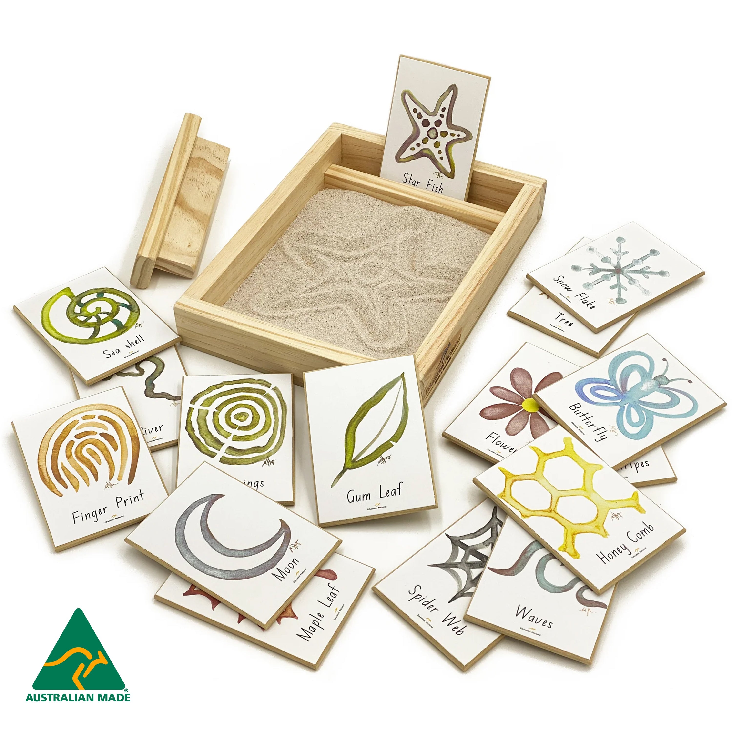 Shapes of nature sand drawing game